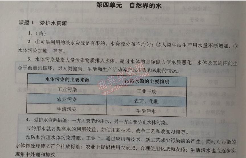 2014年学习与评价九年级化学全一册人教版 第四单元