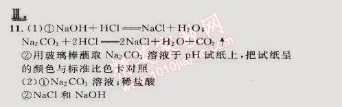 2015年综合应用创新题典中点九年级化学下册人教版 实验活动7