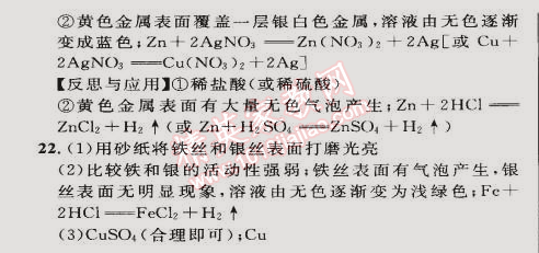 2015年综合应用创新题典中点九年级化学下册人教版 第2课时