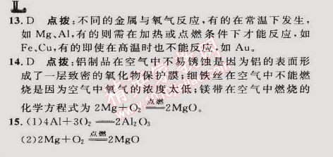 2015年综合应用创新题典中点九年级化学下册人教版 课题2