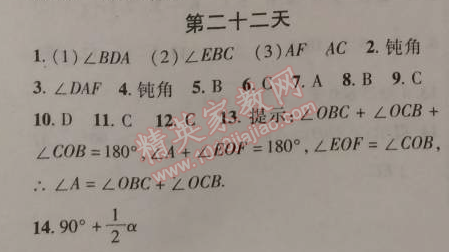 2015年快樂寒假八年級(jí)數(shù)學(xué)寒假作業(yè)北京課改版 22