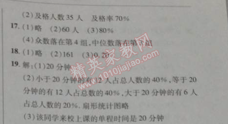 2014年新课改课堂作业八年级数学下册北京课改版 综合测试