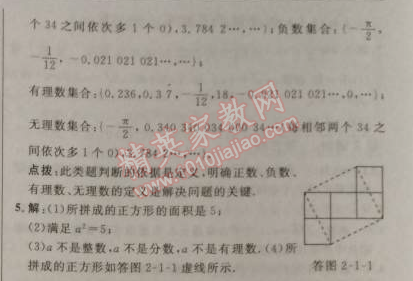 2014年综合应用创新题典中点八年级数学上册北师大版 第二章1