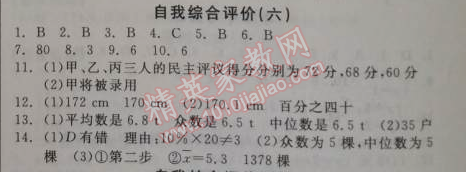 2014年全品學練考八年級數(shù)學上冊北師大版 自我綜合評價六