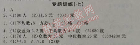 2014年全品學練考八年級數(shù)學上冊北師大版 專題訓練七