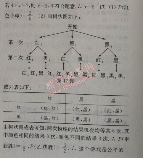 2014年通城學(xué)典課時(shí)作業(yè)本九年級(jí)數(shù)學(xué)上冊(cè)北師大版 復(fù)習(xí)專題二