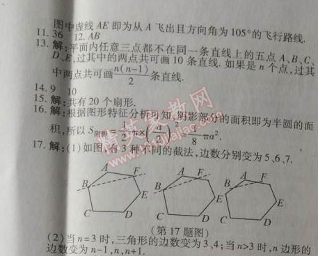 2014年高效课时通10分钟掌控课堂七年级数学上册北师大版 章末专题训练