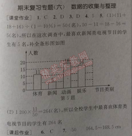 2014年通城学典课时作业本七年级数学上册北师大版 专题六