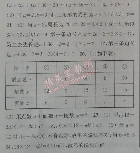 2014年通城學典課時作業(yè)本七年級數(shù)學上冊北師大版 期中自測卷