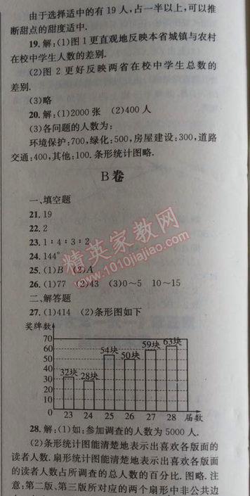 2014年天府前沿课时三级达标七年级数学上册北师大版 第六章章末测试卷