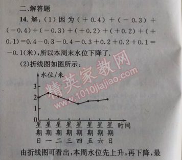 2014年天府前沿课时三级达标七年级数学上册北师大版 第六节