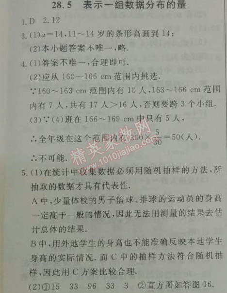 2014年鐘書(shū)金牌新教材全練九年級(jí)數(shù)學(xué)下冊(cè)滬教版 5