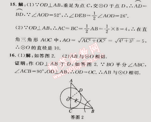 2015年綜合應(yīng)用創(chuàng)新題典中點(diǎn)九年級數(shù)學(xué)下冊滬科版 第二十四章達(dá)標(biāo)測試卷