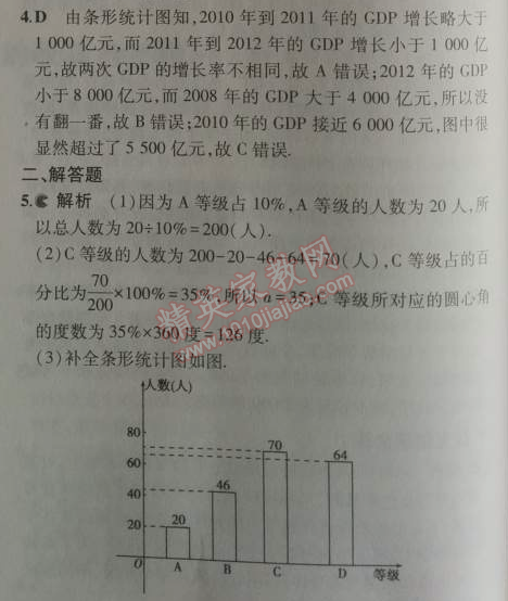 2014年5年中考3年模拟初中数学七年级上册沪科版 5.2