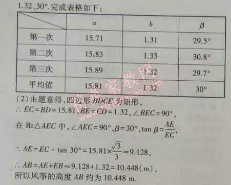 2014年5年中考3年模擬初中數(shù)學(xué)九年級(jí)上冊(cè)華師大版 24.4