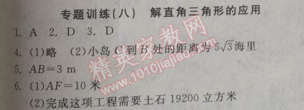 2014年全品学练考九年级数学上册华师大版 专题训练八