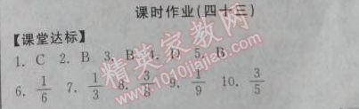 2014年全品学练考九年级数学上册华师大版 课时作业43