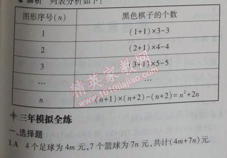 2014年5年中考3年模擬初中數(shù)學(xué)七年級(jí)上冊(cè)冀教版 3.1