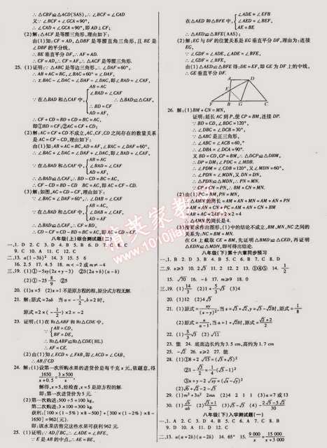 2015年教材首選銜接教材學(xué)期復(fù)習(xí)八年級(jí)數(shù)學(xué) 0