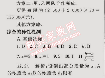 2014年同步輕松練習(xí)八年級數(shù)學(xué)上冊人教版 15.3 分式方程