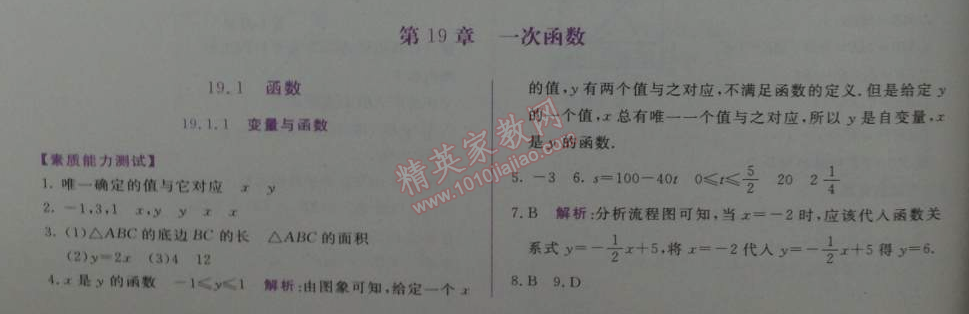 2014年輕巧奪冠同步講解八年級數(shù)學(xué)下冊人教版金版 19.1