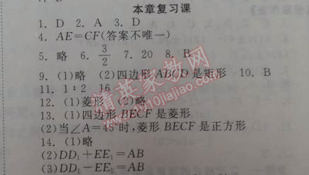 2014年全效学习八年级数学下册人教版 本章复习课