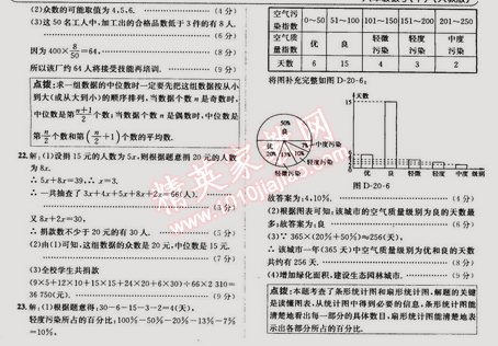 2015年走向中考考場八年級(jí)數(shù)學(xué)下冊人教版 第二十章過關(guān)檢測題