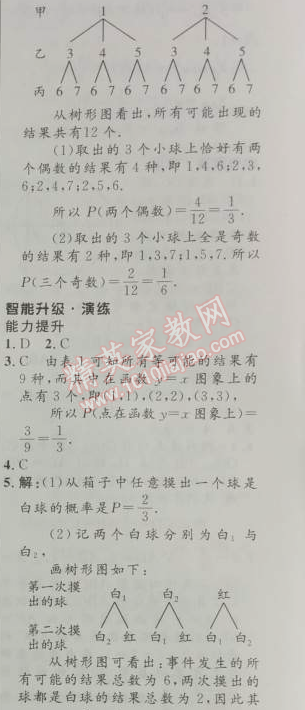 2014年初中同步测控优化设计九年级数学上册人教版 25.2