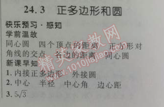 2014年初中同步測控優(yōu)化設(shè)計(jì)九年級數(shù)學(xué)上冊人教版 24.2.3