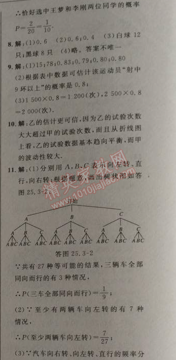 2014年綜合應用創(chuàng)新題典中點九年級數(shù)學上冊人教版 25.3