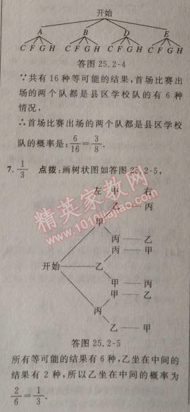 2014年綜合應(yīng)用創(chuàng)新題典中點九年級數(shù)學(xué)上冊人教版 25.2