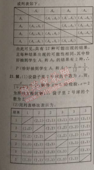 2014年綜合應(yīng)用創(chuàng)新題典中點九年級數(shù)學(xué)上冊人教版 第二十五章達(dá)標(biāo)測試卷