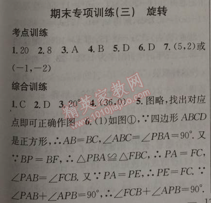 2014年黄冈金牌之路练闯考九年级数学上册人教版 期末专项训练三