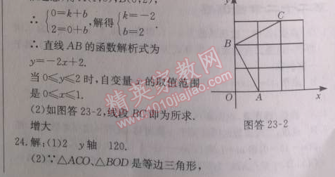 2014年启东中学作业本九年级数学上册人教版 二十三章检测卷