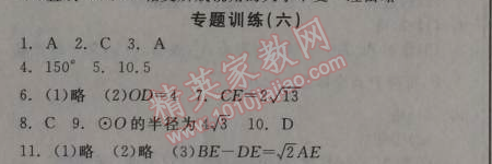 2014年全品學(xué)練考九年級數(shù)學(xué)上冊人教版 專題訓(xùn)練六