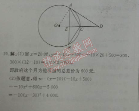 2014年1加1輕巧奪冠優(yōu)化訓練九年級數學上冊人教版銀版 期末測試題