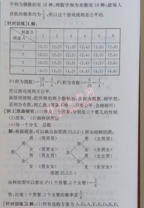 2014年同步导学案课时练九年级数学上册人教版 第二课时