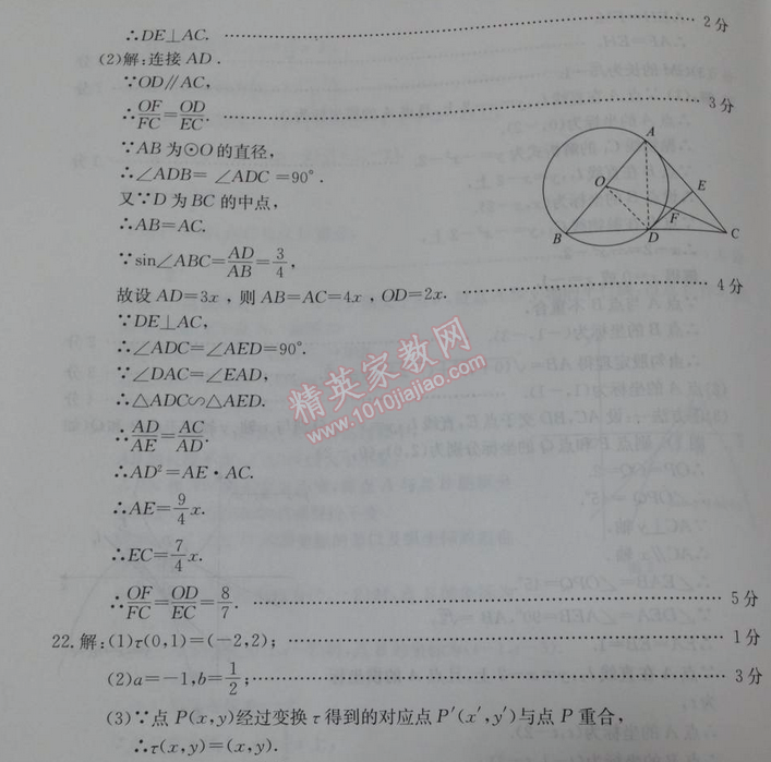 2014年學(xué)習(xí)探究診斷基礎(chǔ)與綜合九年級(jí)數(shù)學(xué)全一冊(cè)人教版 綜合練習(xí)二