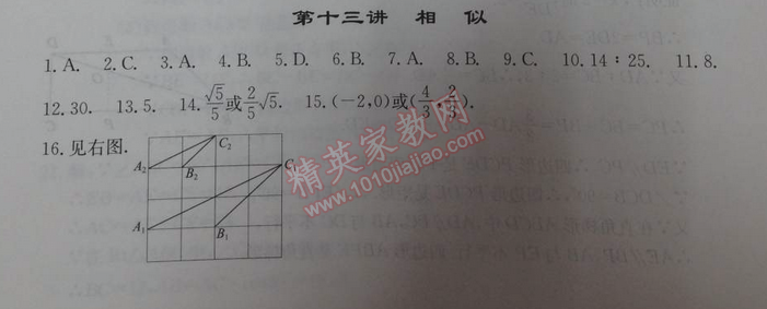 2014年學(xué)習(xí)探究診斷基礎(chǔ)與綜合九年級(jí)數(shù)學(xué)全一冊(cè)人教版 第十三講