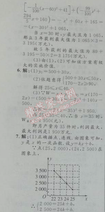 2014年初中同步測(cè)控優(yōu)化設(shè)計(jì)九年級(jí)數(shù)學(xué)下冊(cè)人教版 7