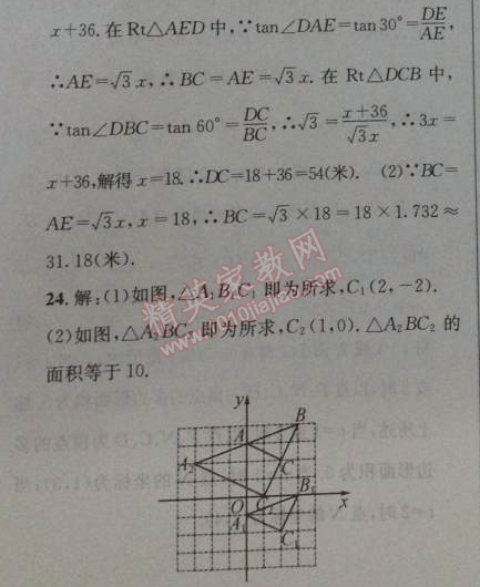 2014年課時(shí)達(dá)標(biāo)練與測九年級數(shù)學(xué)下冊人教版 期末測試卷