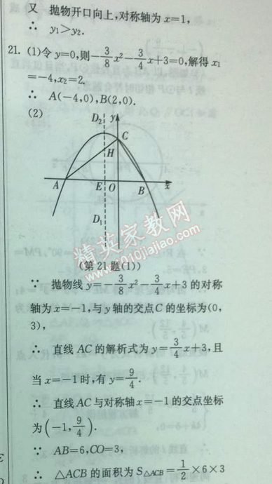 2014年實(shí)驗(yàn)班提優(yōu)訓(xùn)練九年級(jí)數(shù)學(xué)下冊(cè)人教版 專題復(fù)習(xí)訓(xùn)練卷一