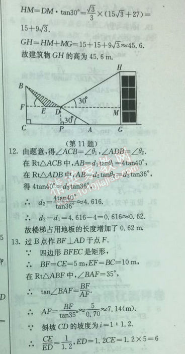 2014年实验班提优训练九年级数学下册人教版 21