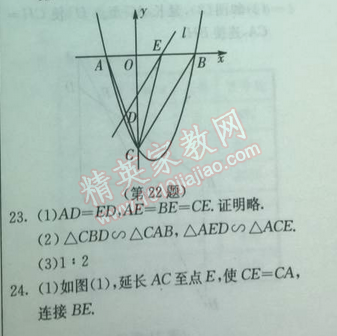 2014年实验班提优训练九年级数学下册人教版 期末综合测试卷