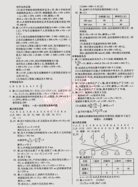 2015年教材首選銜接教材學(xué)期復(fù)習(xí)七年級(jí)數(shù)學(xué) 0