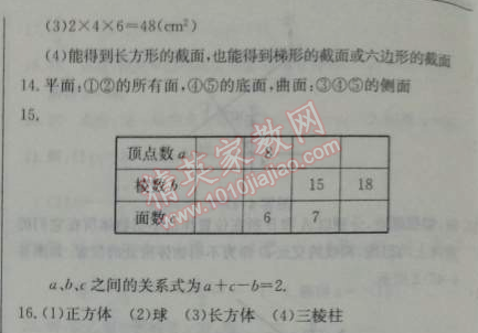 2014年启东中学作业本七年级数学上册人教版 作业40