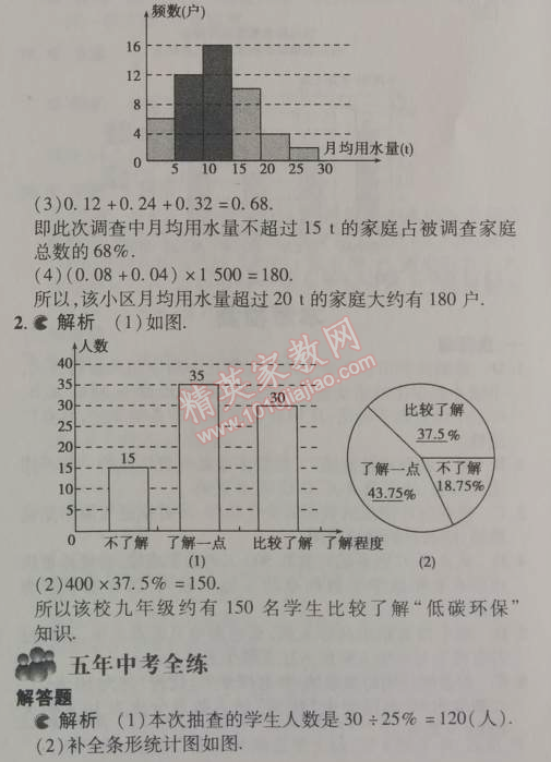 2014年5年中考3年模拟初中数学七年级下册人教版 10.2