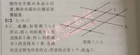 2014年綜合應用創(chuàng)新題典中點七年級數學下冊人教版 7.1