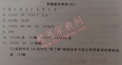 2014年全品学练考七年级数学下册人教版 自我综合评价六