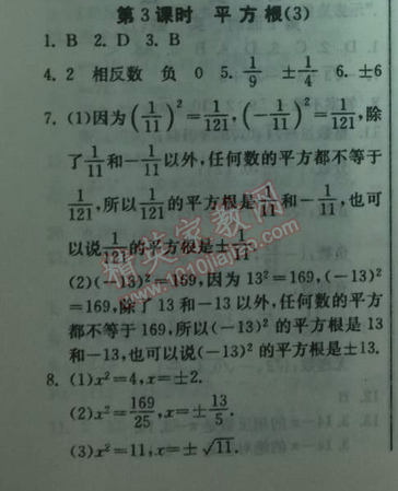 2014年實驗班提優(yōu)訓練七年級數學下冊人教版 第三課時